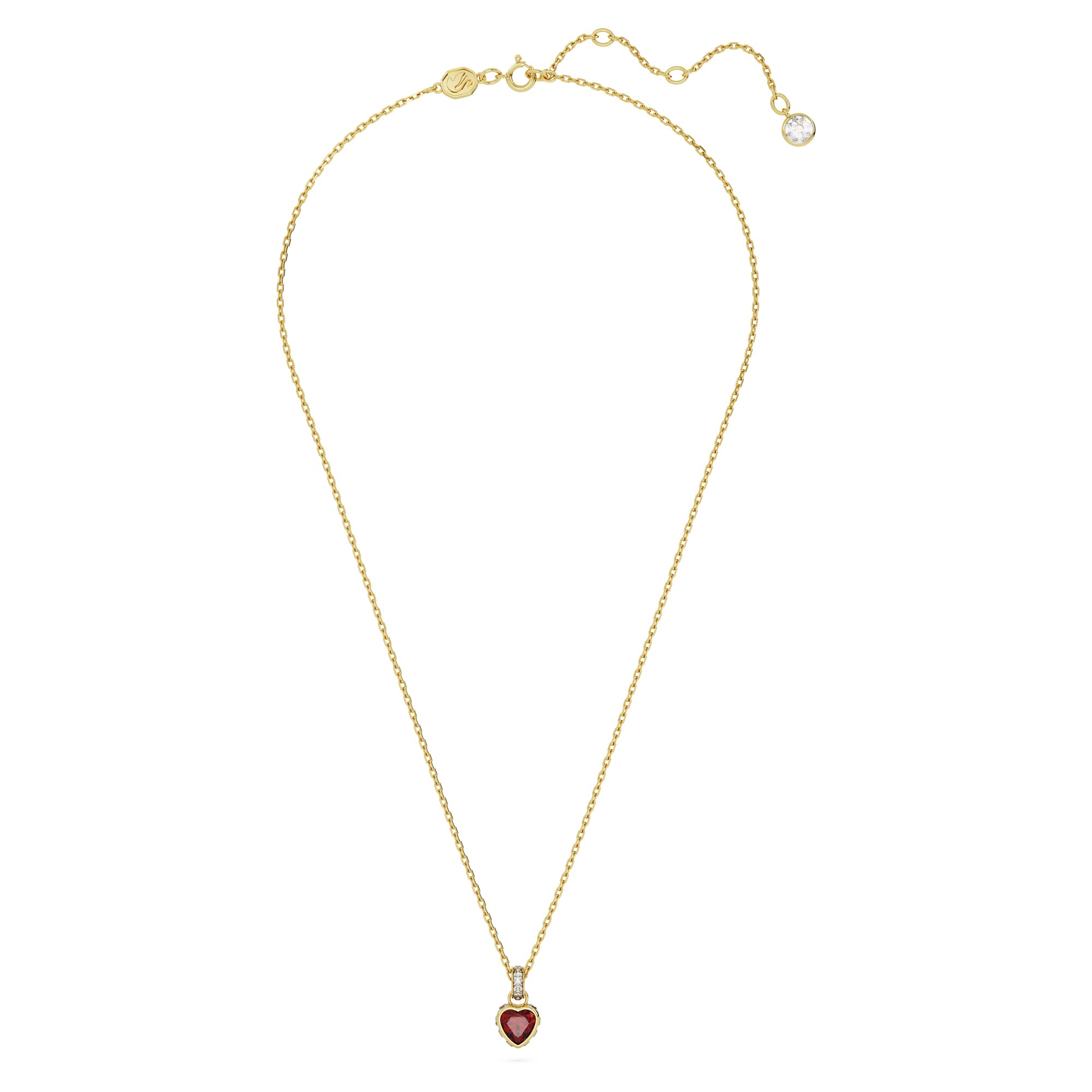 Foto 2 | Collar Con Colgante Swarovski Chroma En Forma De Corazón, Cristal Rojo, Tono Dorado - Venta Internacional.