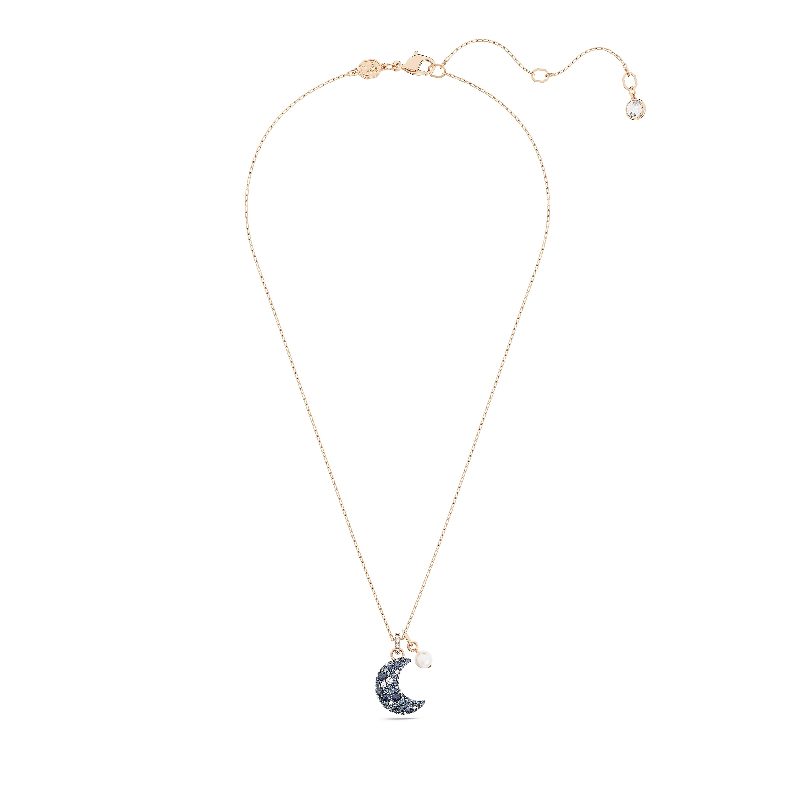 Foto 2 | Collar Swarovski Sublima Moon Con Cristales Oscuros, Oro Rosa - Venta Internacional.