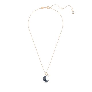 Foto 2 | Collar Swarovski Sublima Moon Con Cristales Oscuros, Oro Rosa - Venta Internacional.