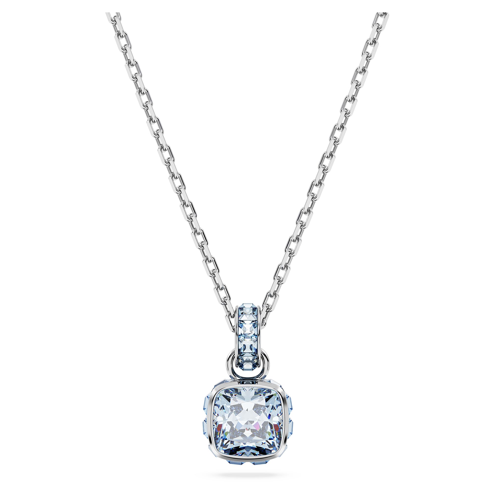 Foto 1 | Collar Con Piedra Natal De Marzo De Swarovski Con Piedra Azul Y Cristales - Venta Internacional.