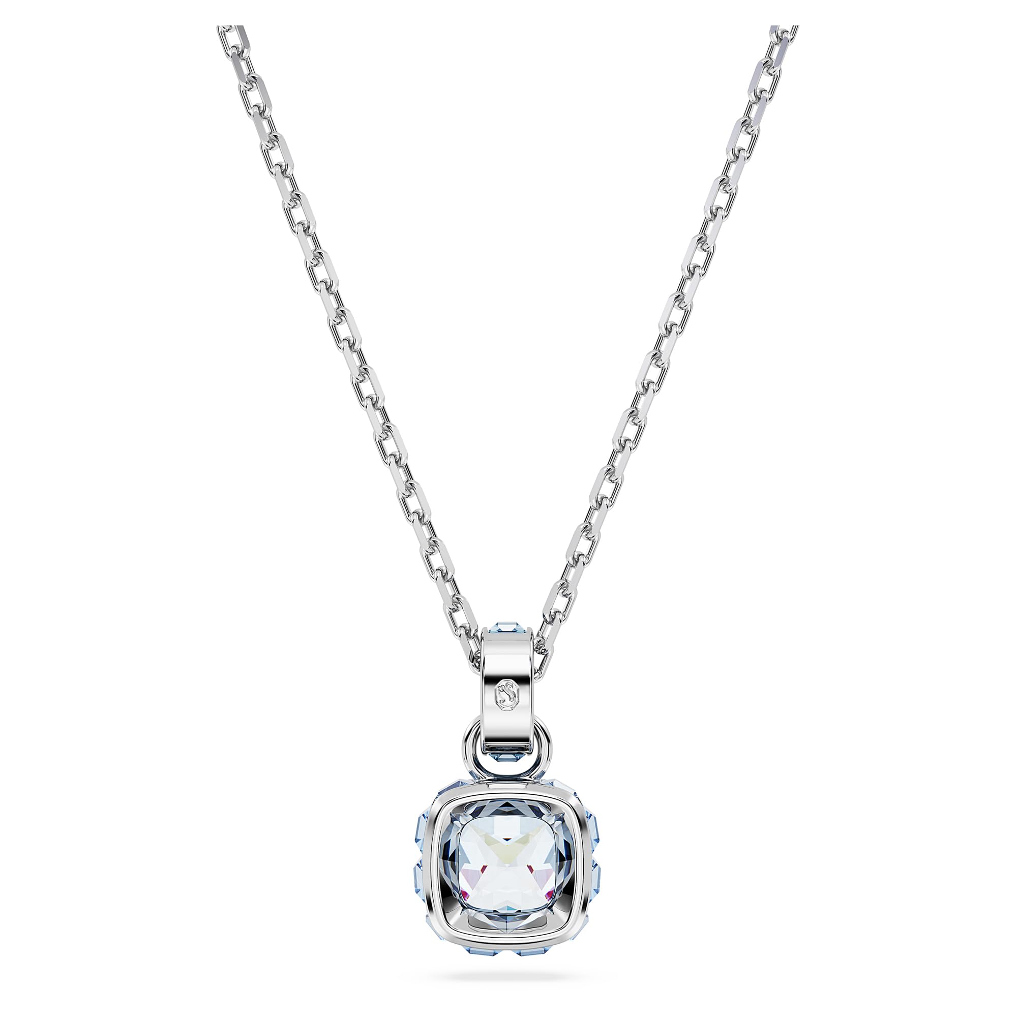 Foto 5 pulgar | Collar Con Piedra Natal De Marzo De Swarovski Con Piedra Azul Y Cristales - Venta Internacional.