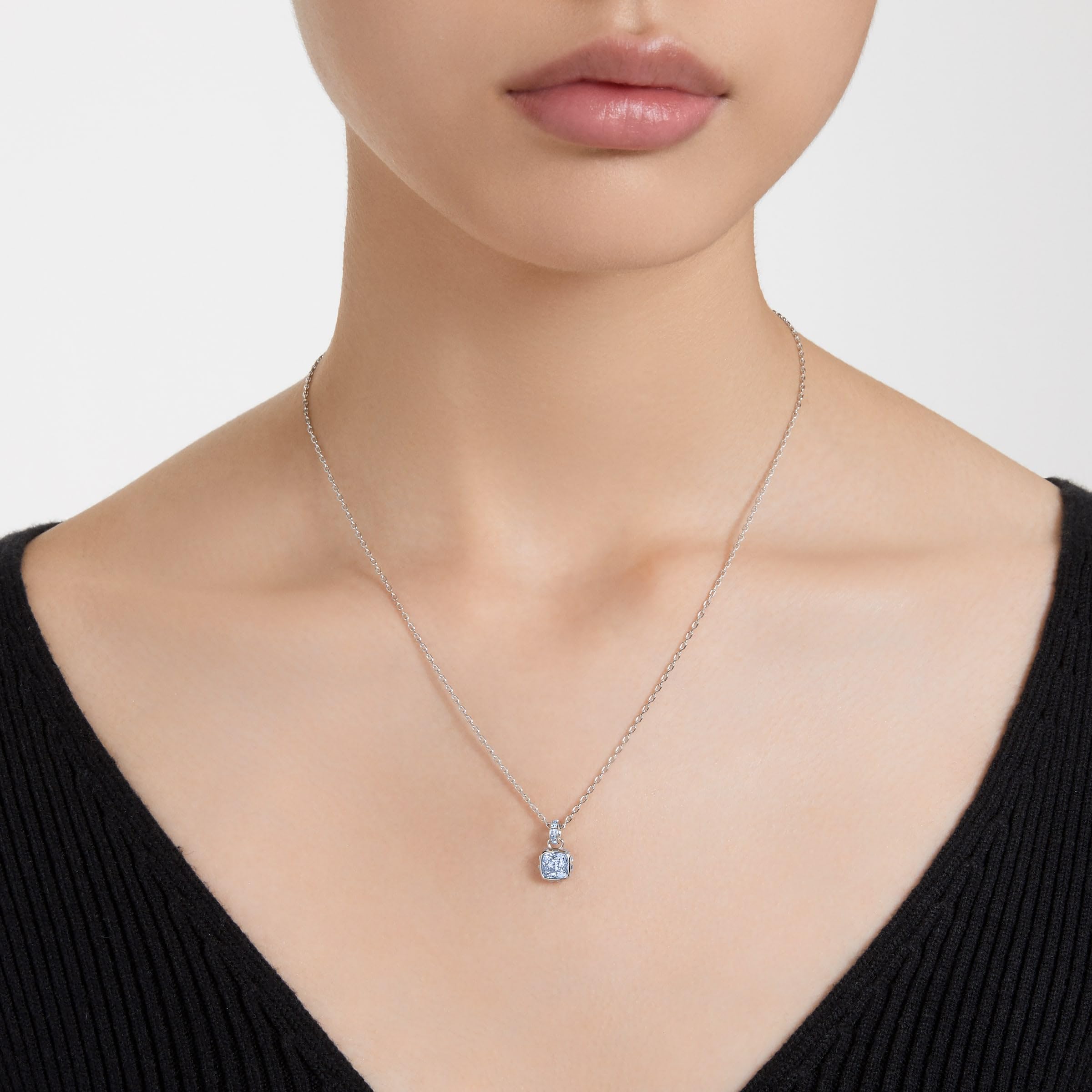 Foto 6 pulgar | Collar Con Piedra Natal De Marzo De Swarovski Con Piedra Azul Y Cristales - Venta Internacional.