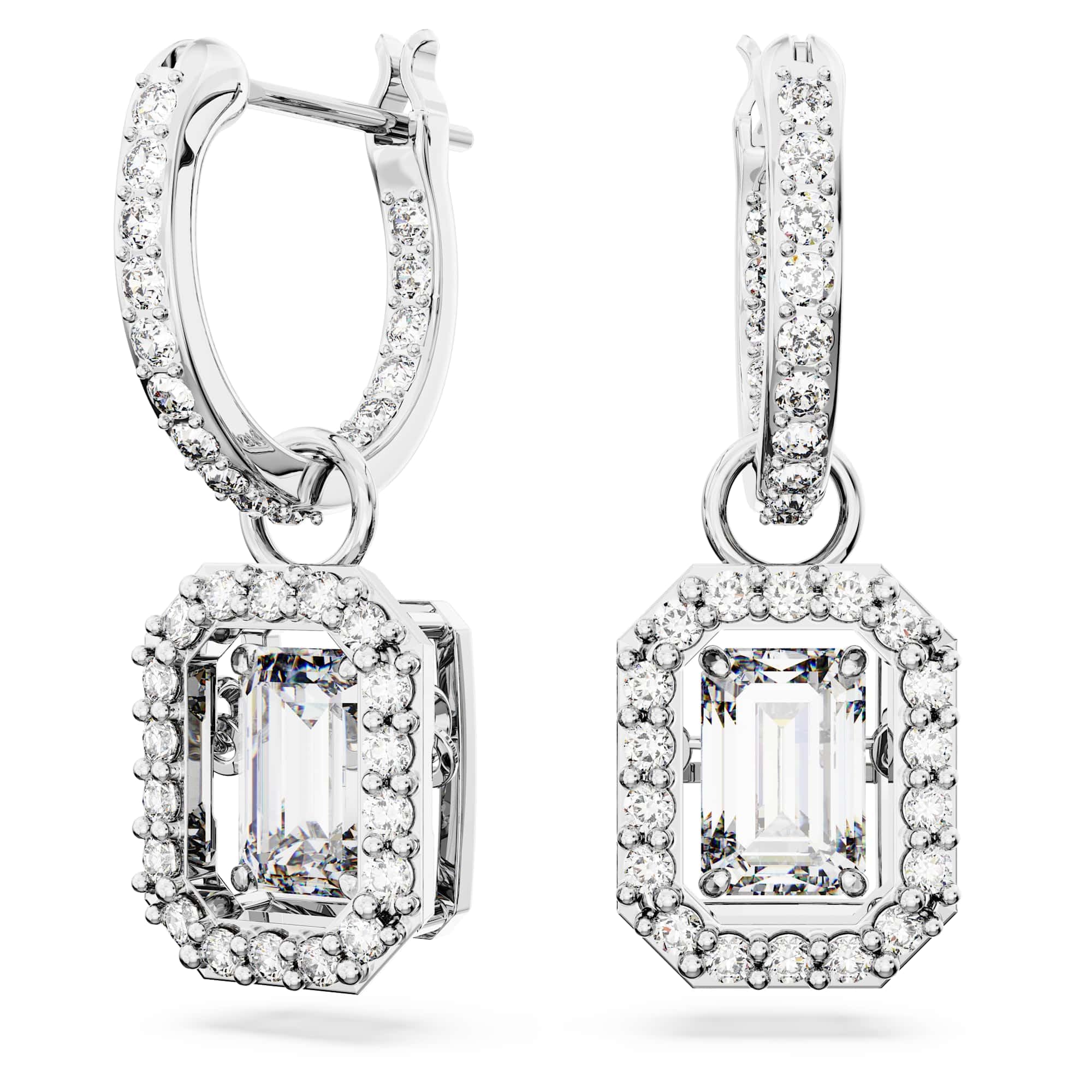 Foto 1 | Pendientes Swarovski Una Drop Octagon Violet/cristales Transparentes - Venta Internacional.
