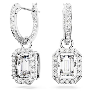 Foto 1 | Pendientes Swarovski Una Drop Octagon Violet/cristales Transparentes - Venta Internacional.