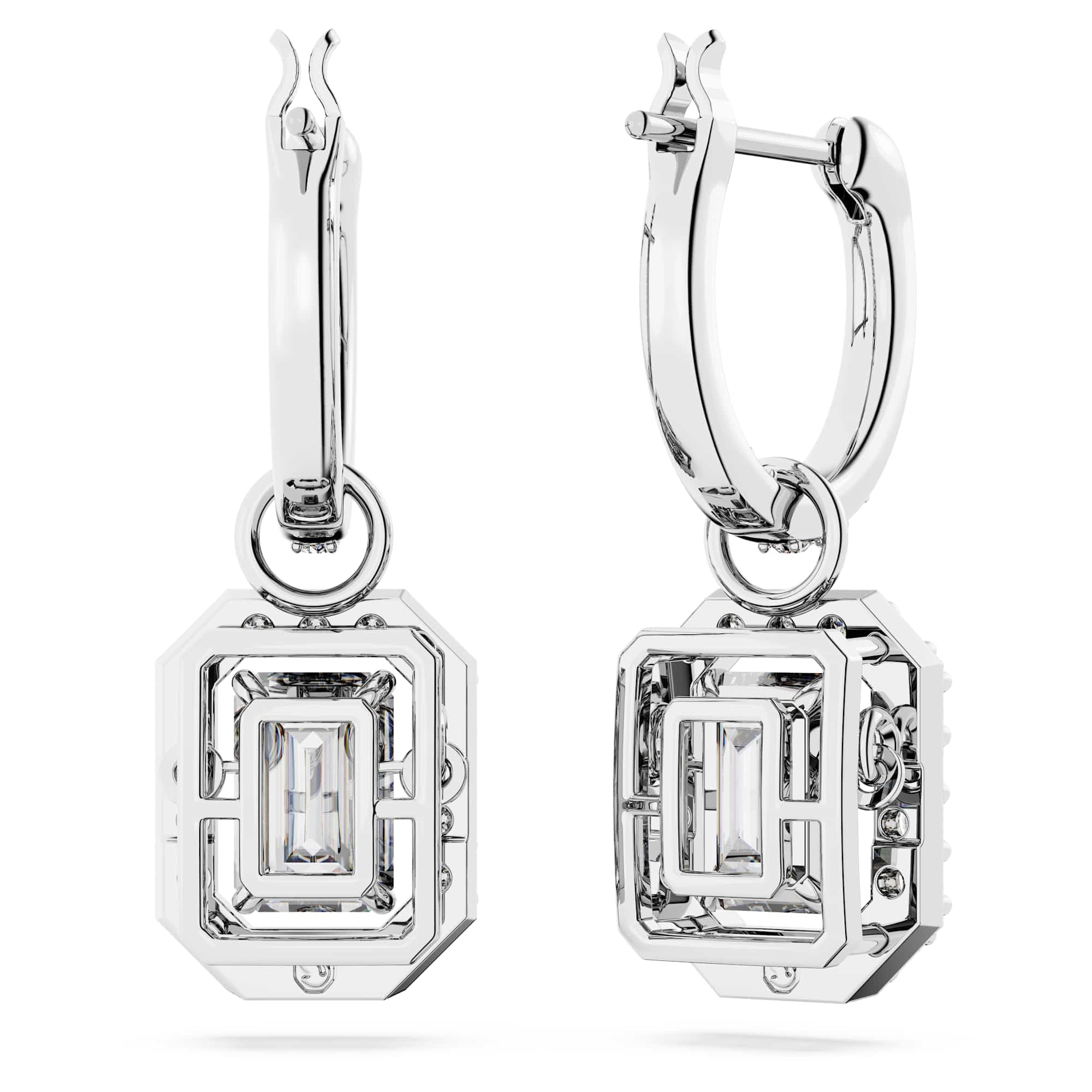 Foto 4 | Pendientes Swarovski Una Drop Octagon Violet/cristales Transparentes - Venta Internacional.