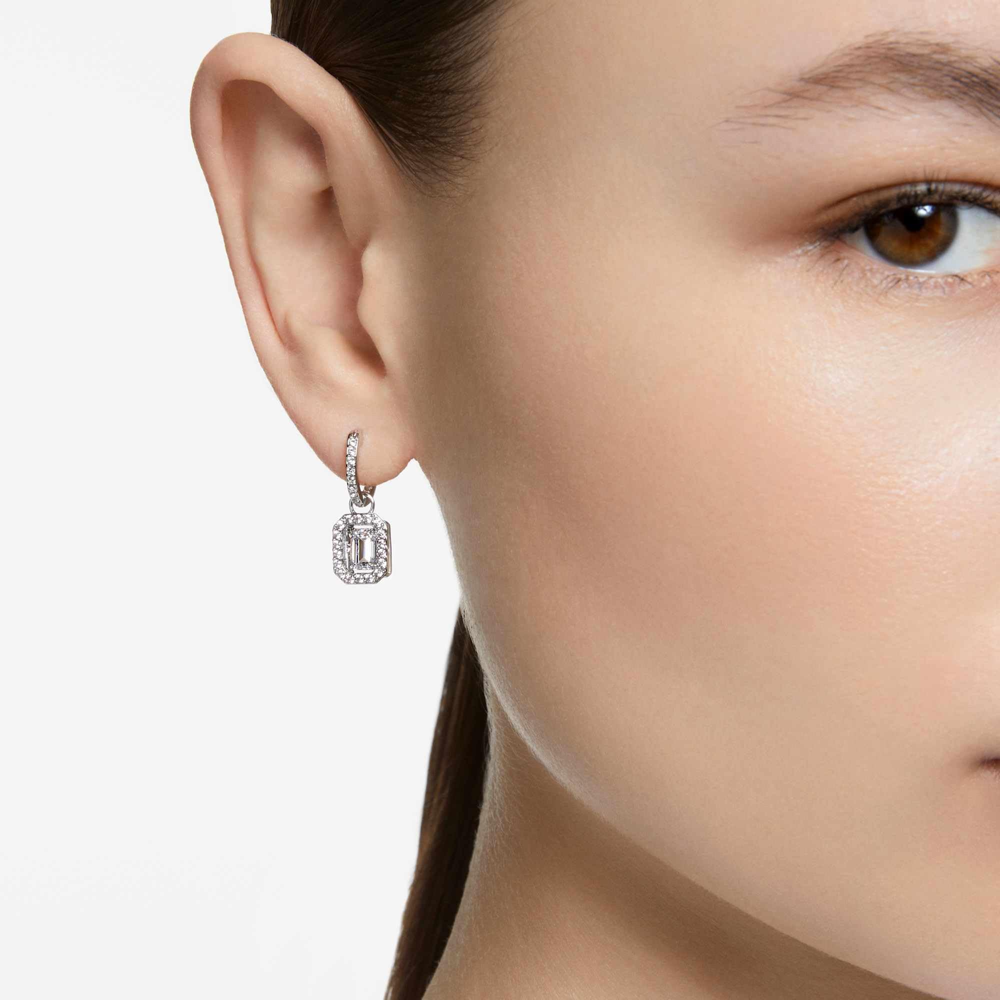 Foto 5 | Pendientes Swarovski Una Drop Octagon Violet/cristales Transparentes - Venta Internacional.