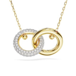 Foto 1 | Collar Con Colgante Swarovski Dextera Con Forma De Lazo Entrelazado, Transparente - Venta Internacional.