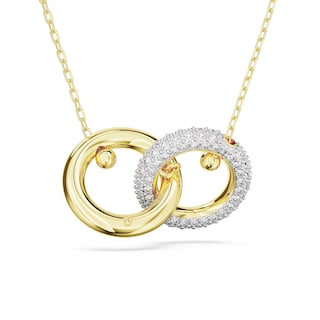 Foto 4 | Collar Con Colgante Swarovski Dextera Con Forma De Lazo Entrelazado, Transparente - Venta Internacional.