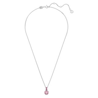 Foto 2 | Collar Swarovski Con Piedra Natal De Octubre, Piedra Rosa De Talla Cuadrada - Venta Internacional.