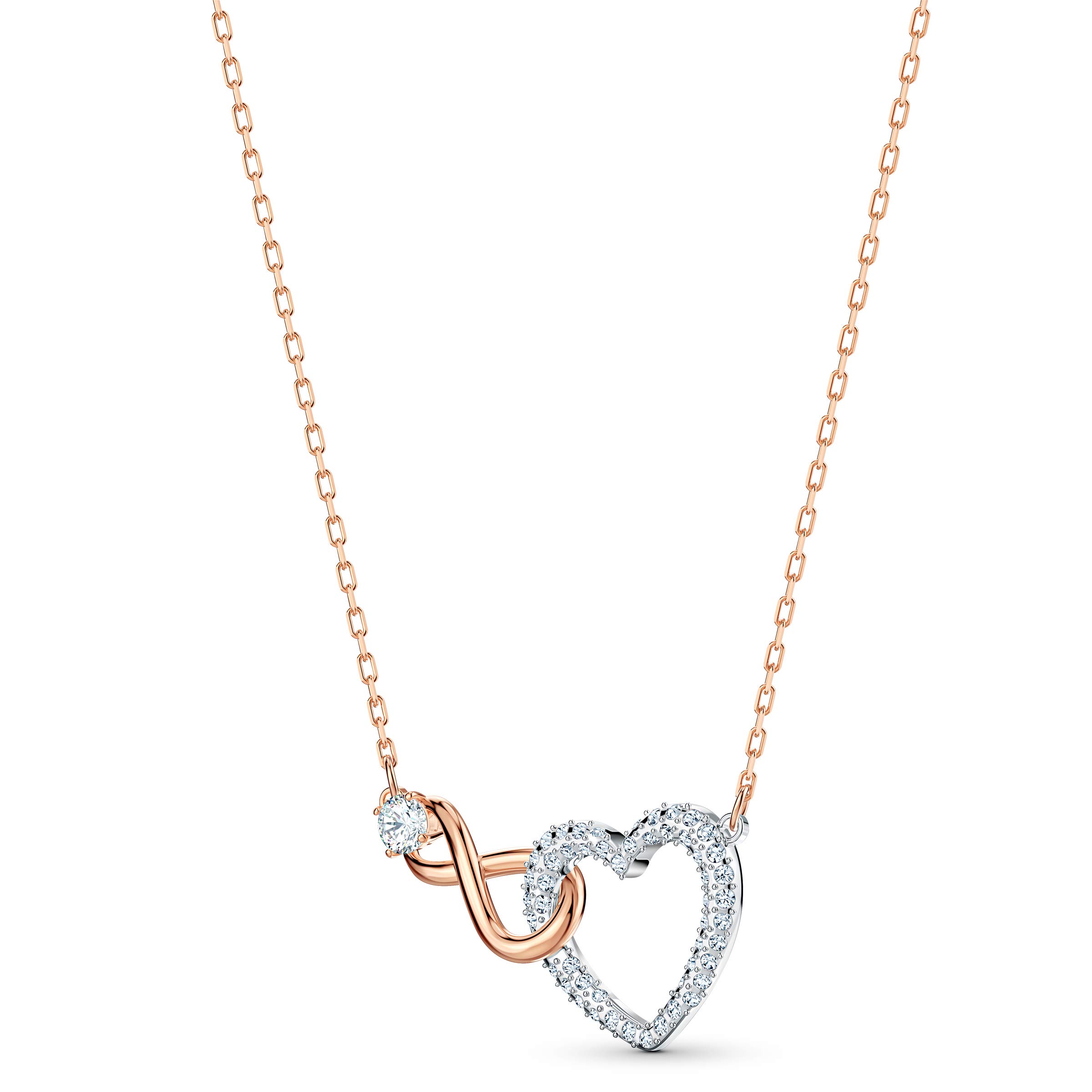 Foto 3 pulgar | Conjunto De Joyas: Collar Y Pendientes Swarovski Infinity Con Cristales - Venta Internacional.