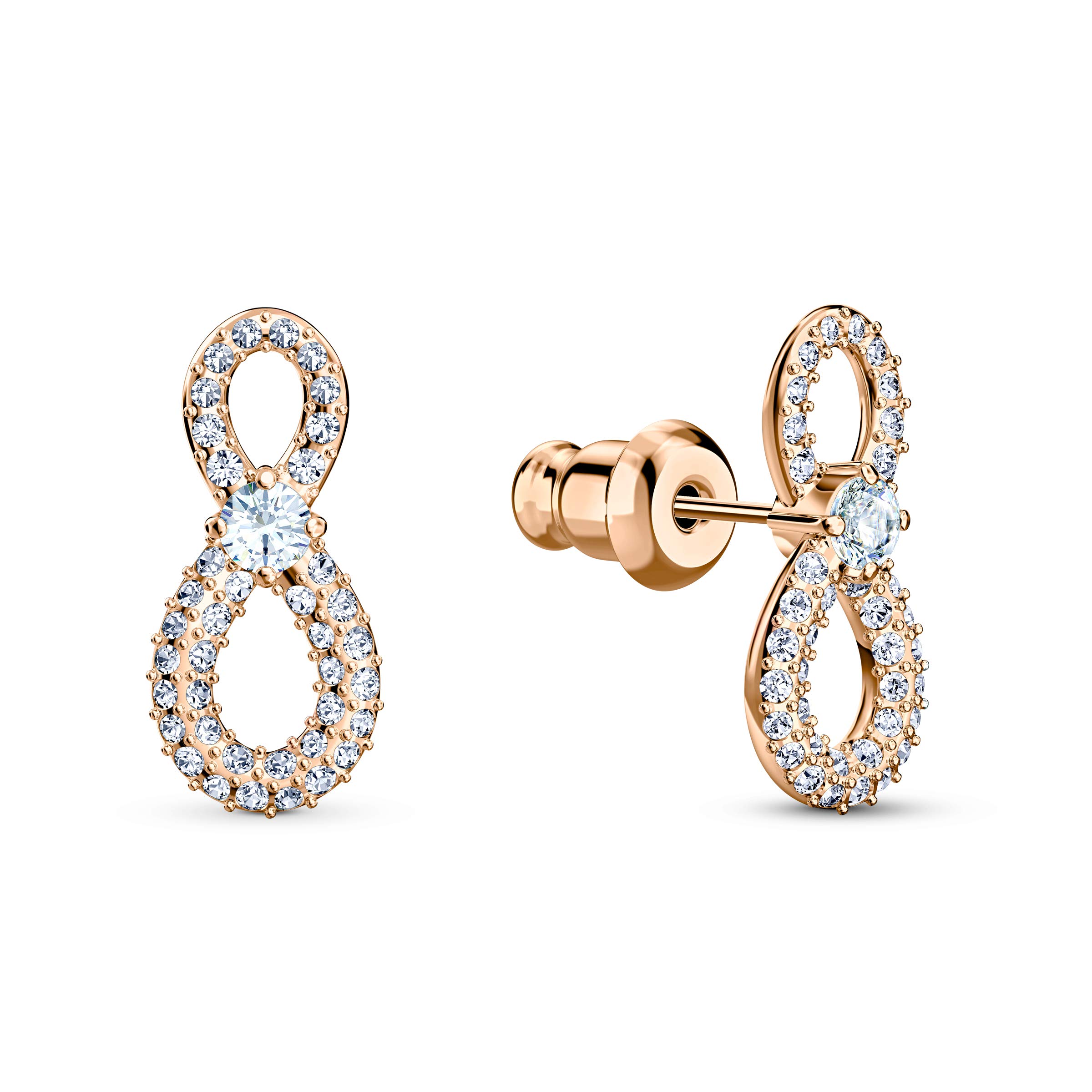 Foto 4 pulgar | Conjunto De Joyas: Collar Y Pendientes Swarovski Infinity Con Cristales - Venta Internacional.