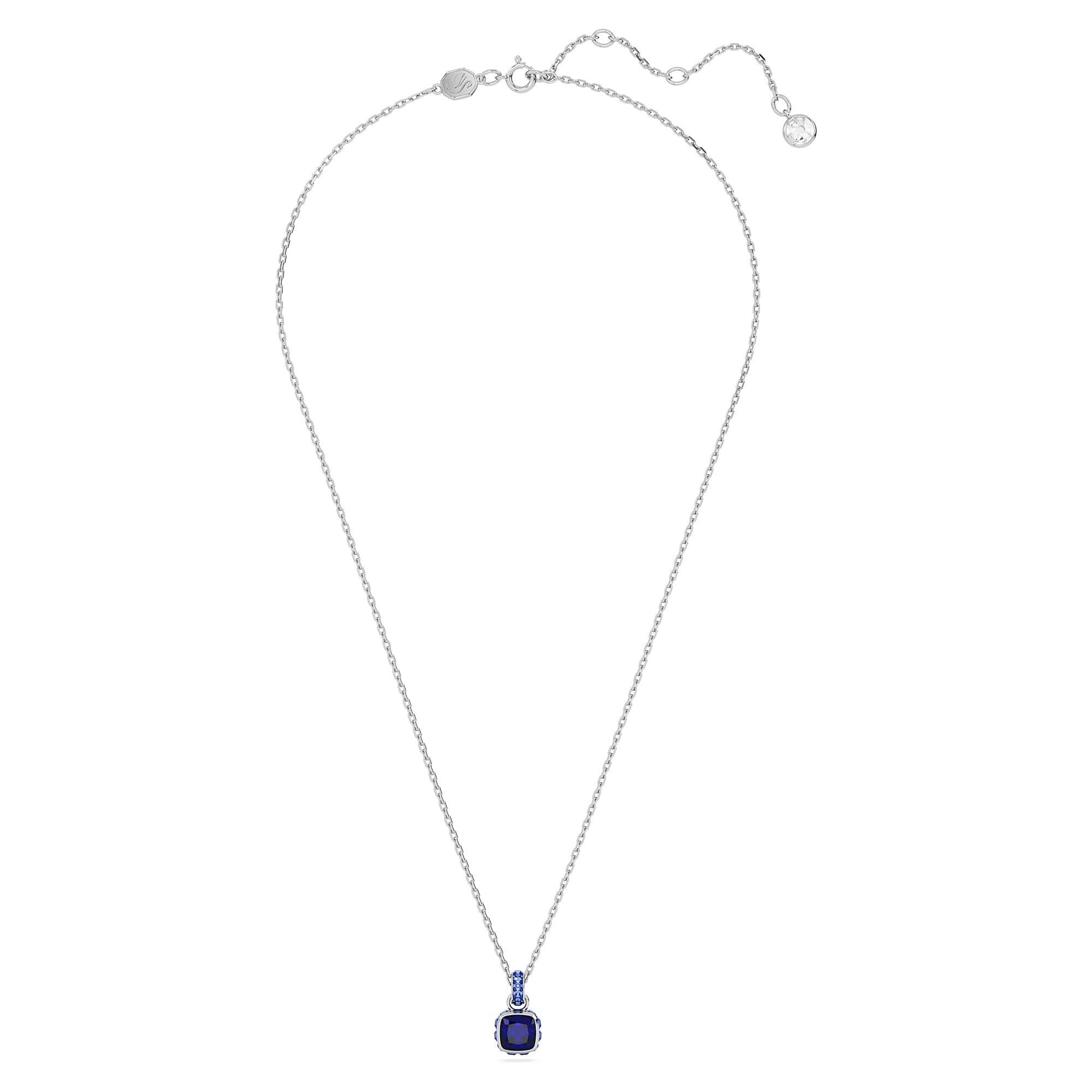Foto 3 pulgar | Collar Con Piedra Natal De Septiembre De Swarovski, Piedra Azul De Talla Cuadrada - Venta Internacional.