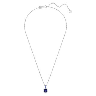 Foto 2 | Collar Con Piedra Natal De Septiembre De Swarovski, Piedra Azul De Talla Cuadrada - Venta Internacional.