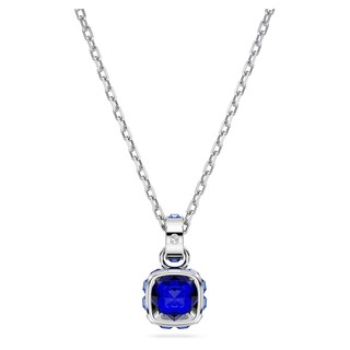 Foto 4 | Collar Con Piedra Natal De Septiembre De Swarovski, Piedra Azul De Talla Cuadrada - Venta Internacional.