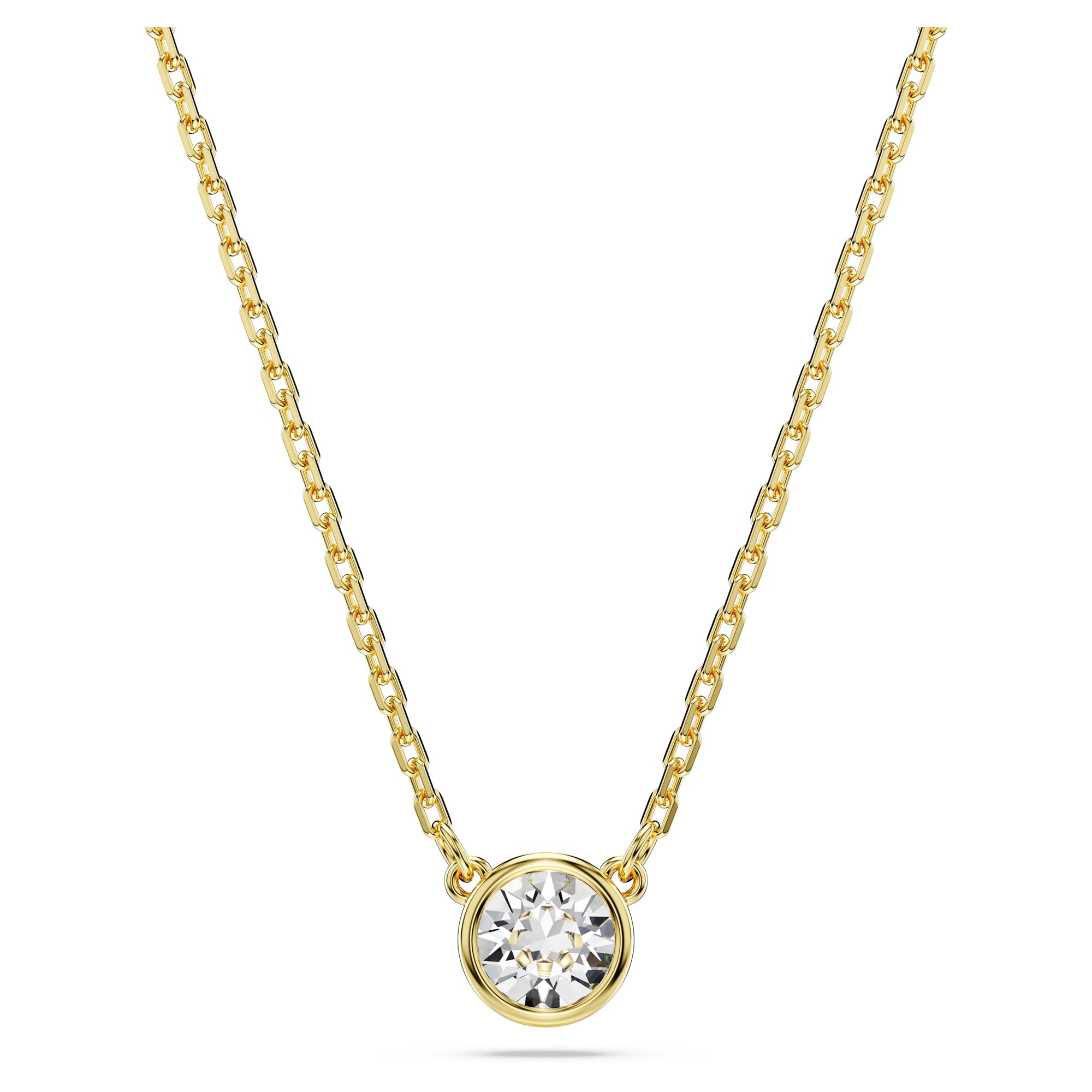 Foto 2 pulgar | Collar Con Colgante Swarovski Imber Con Cristal Transparente En Tono Dorado - Venta Internacional.