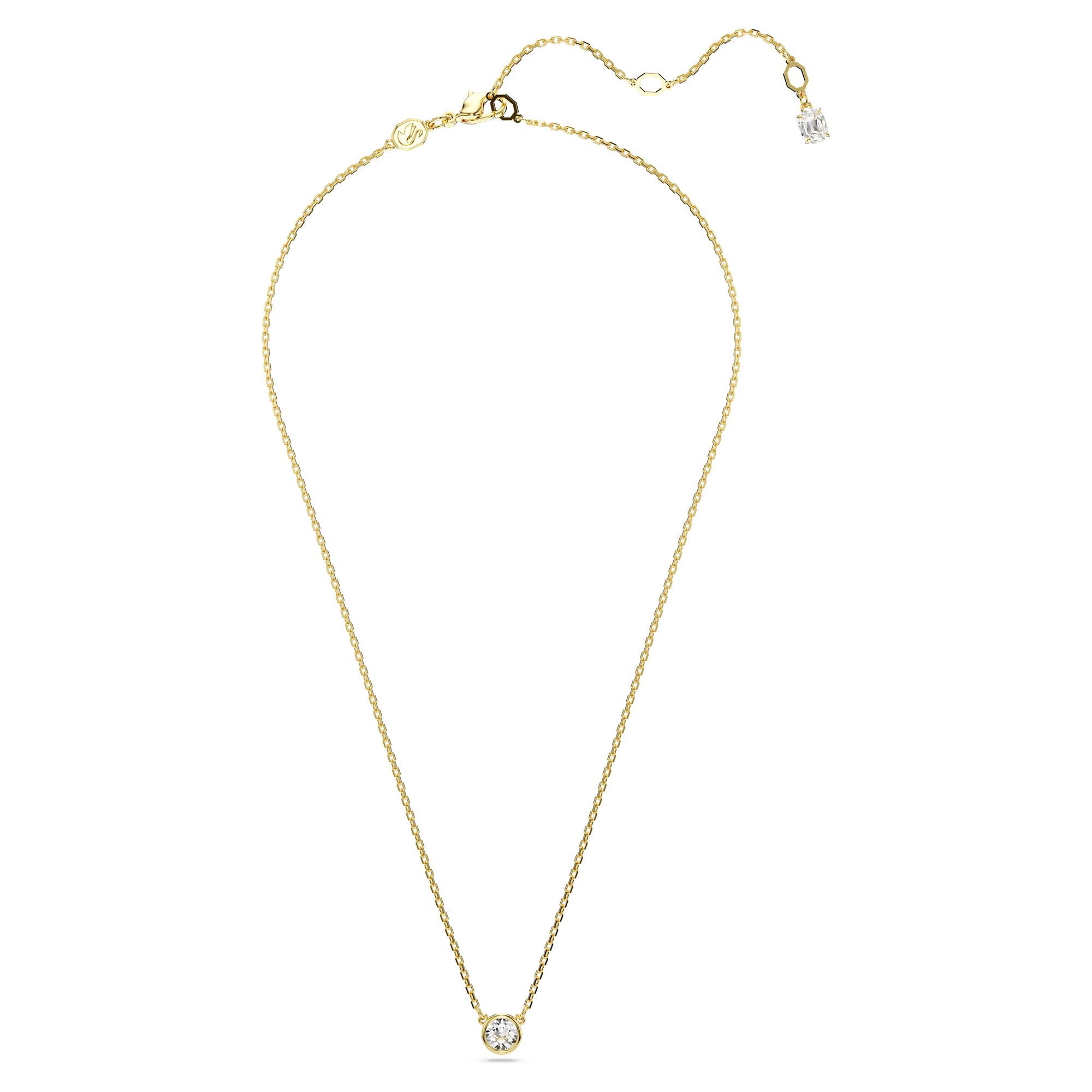 Foto 2 | Collar Con Colgante Swarovski Imber Con Cristal Transparente En Tono Dorado - Venta Internacional.