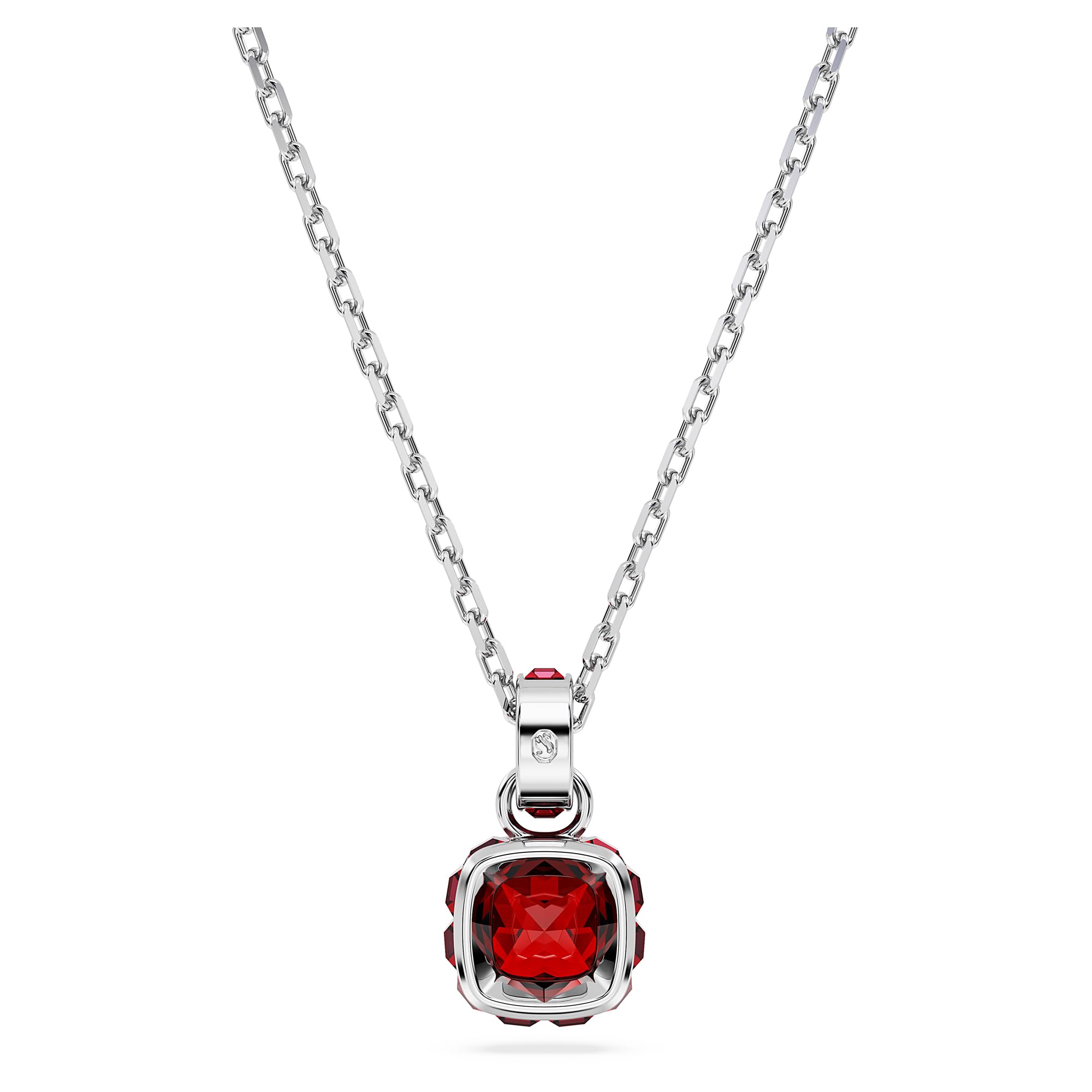 Foto 5 pulgar | Collar Con Piedra Natal De Enero De Swarovski Con Piedra Roja Y Cristales - Venta Internacional.