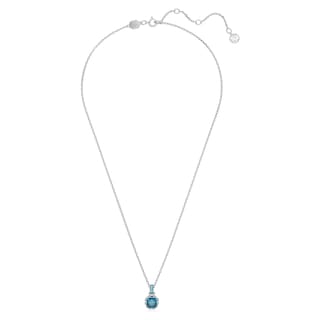 Foto 2 | Collar De Swarovski Con Piedra Natal De Diciembre, Acabado En Rodio Azul - Venta Internacional.