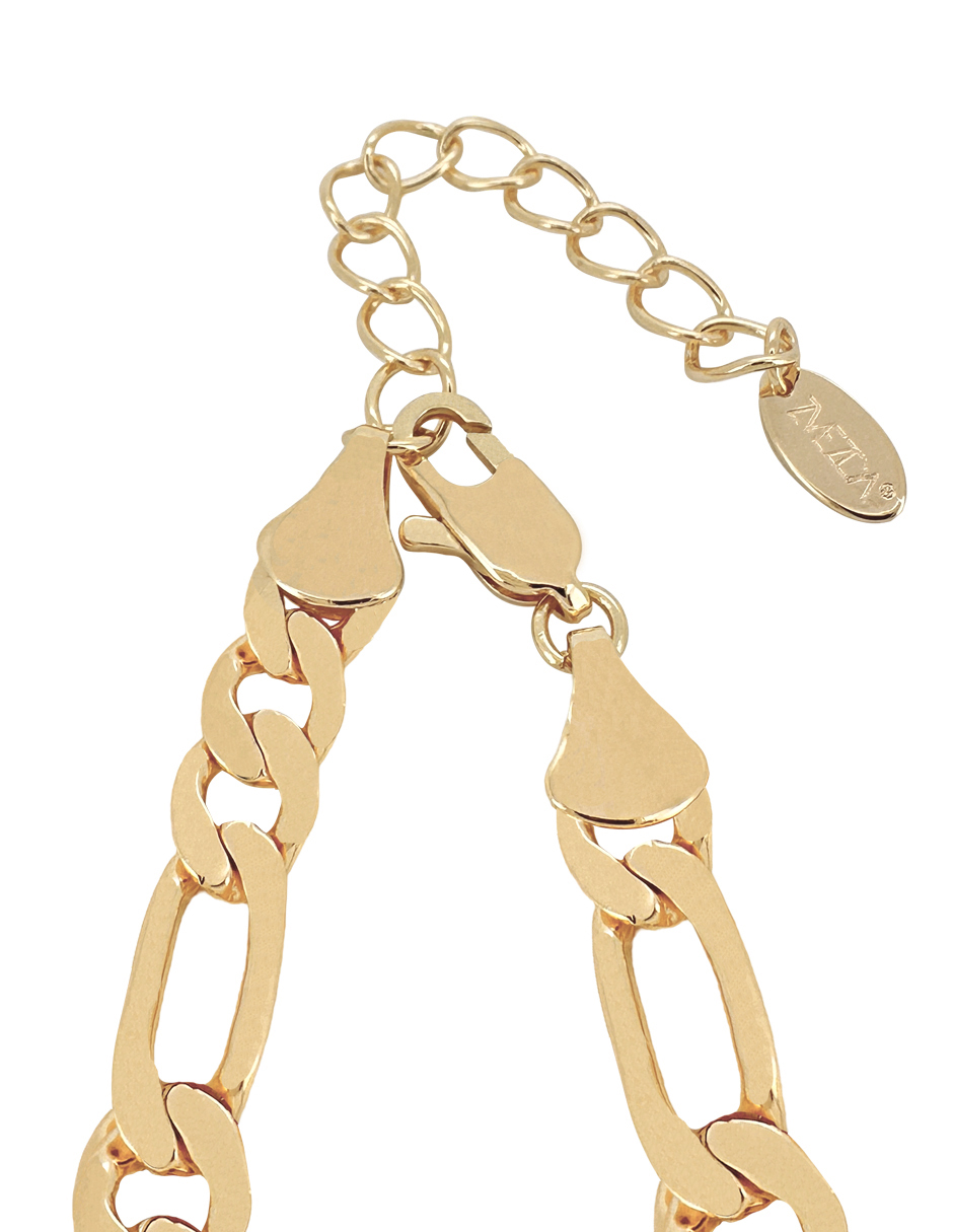 Foto 7 | Cadena Zvezda Fígaro, Chapa De Oro Amarillo De 18k
