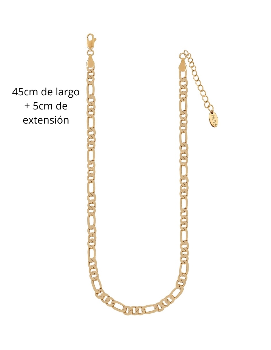 Foto 9 pulgar | Cadena Zvezda Fígaro, Chapa De Oro Amarillo De 18k