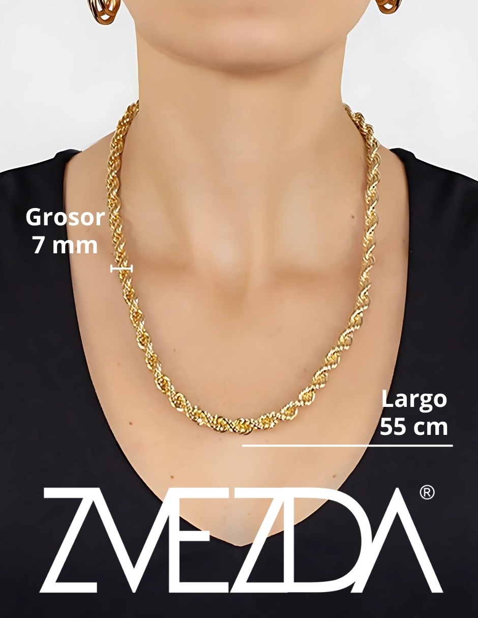 Foto 5 pulgar | Cadena Zvezda Torsal, Chapa De Oro Amarillo De 18k