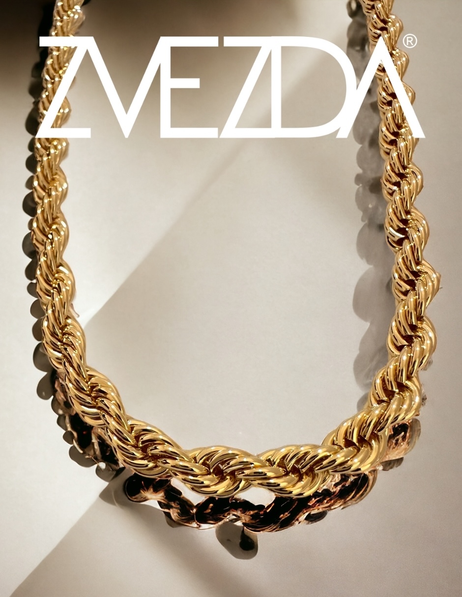Foto 6 pulgar | Cadena Zvezda Torsal, Chapa De Oro Amarillo De 18k