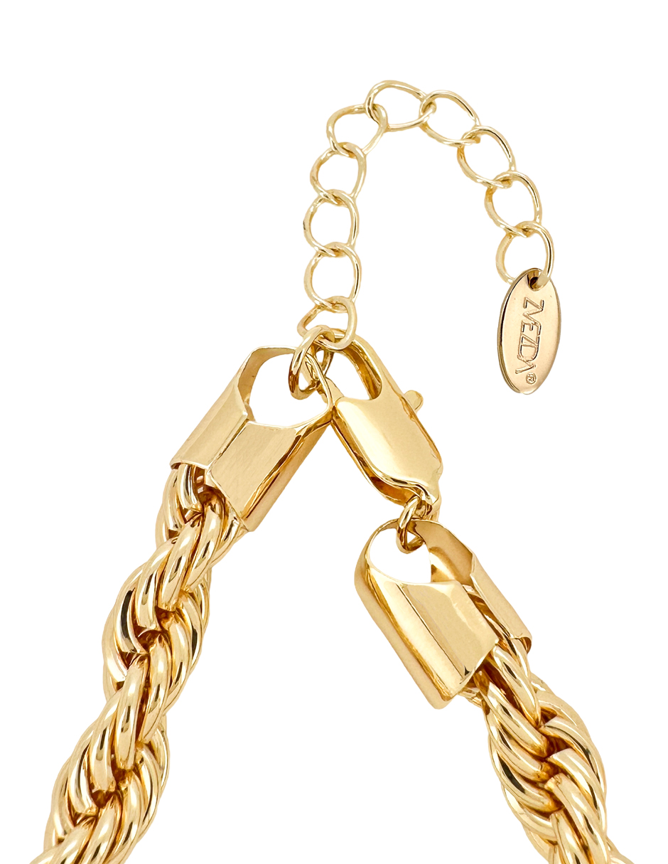 Foto 8 pulgar | Cadena Zvezda Torsal, Chapa De Oro Amarillo De 18k