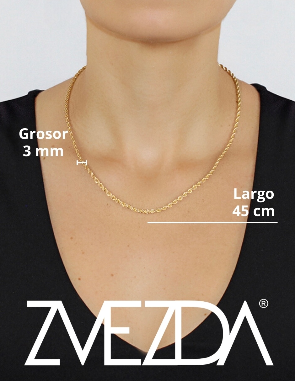 Foto 5 pulgar | Cadena Zvezda Torsal, Chapa De Oro Amarillo De 18k