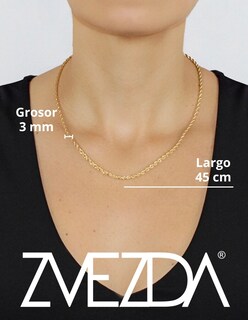 Foto 4 | Cadena Zvezda Torsal, Chapa De Oro Amarillo De 18k