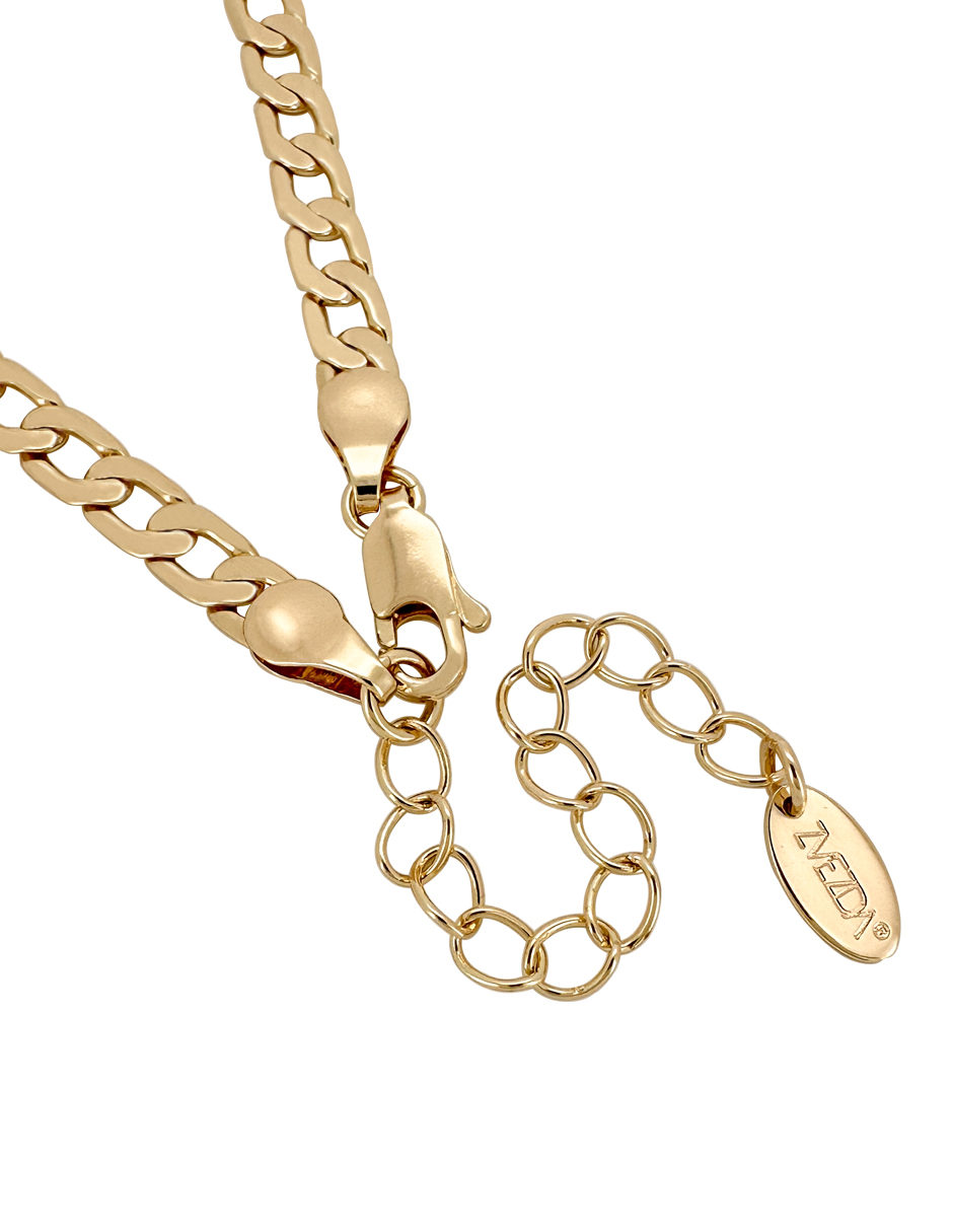Foto 7 | Cadena Zvezda Barbada, Chapa De Oro Amarillo De 18k