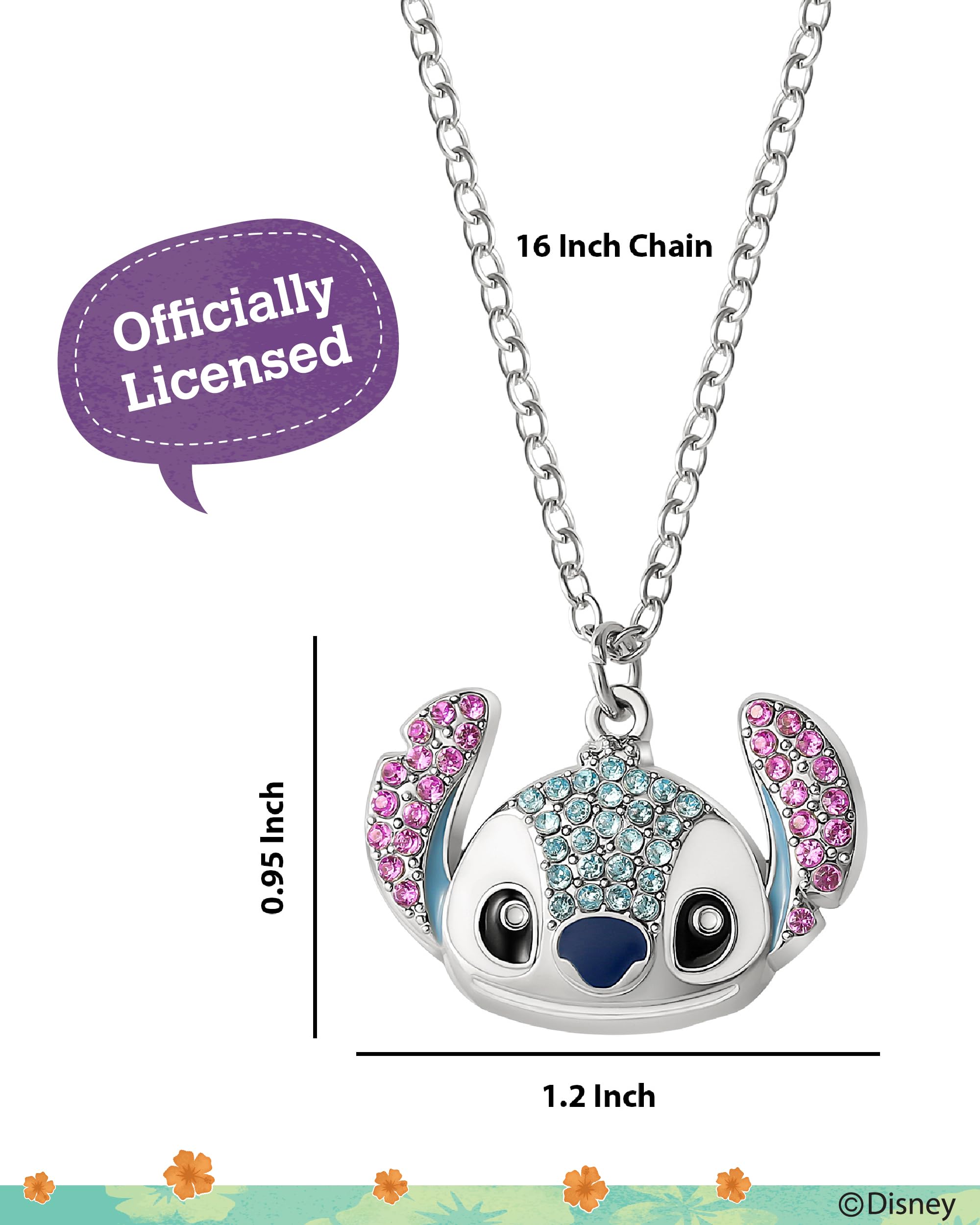 Foto 4 pulgar | Collar Disney Stitch para Mujer de 40 + 7 cm - Venta Internacional