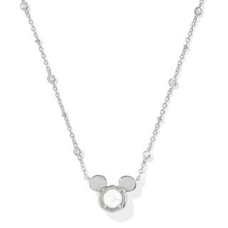 Foto 1 | Collar Kendra Scott X Disney Mickey Mouse Plata Perla Blanca - Venta Internacional