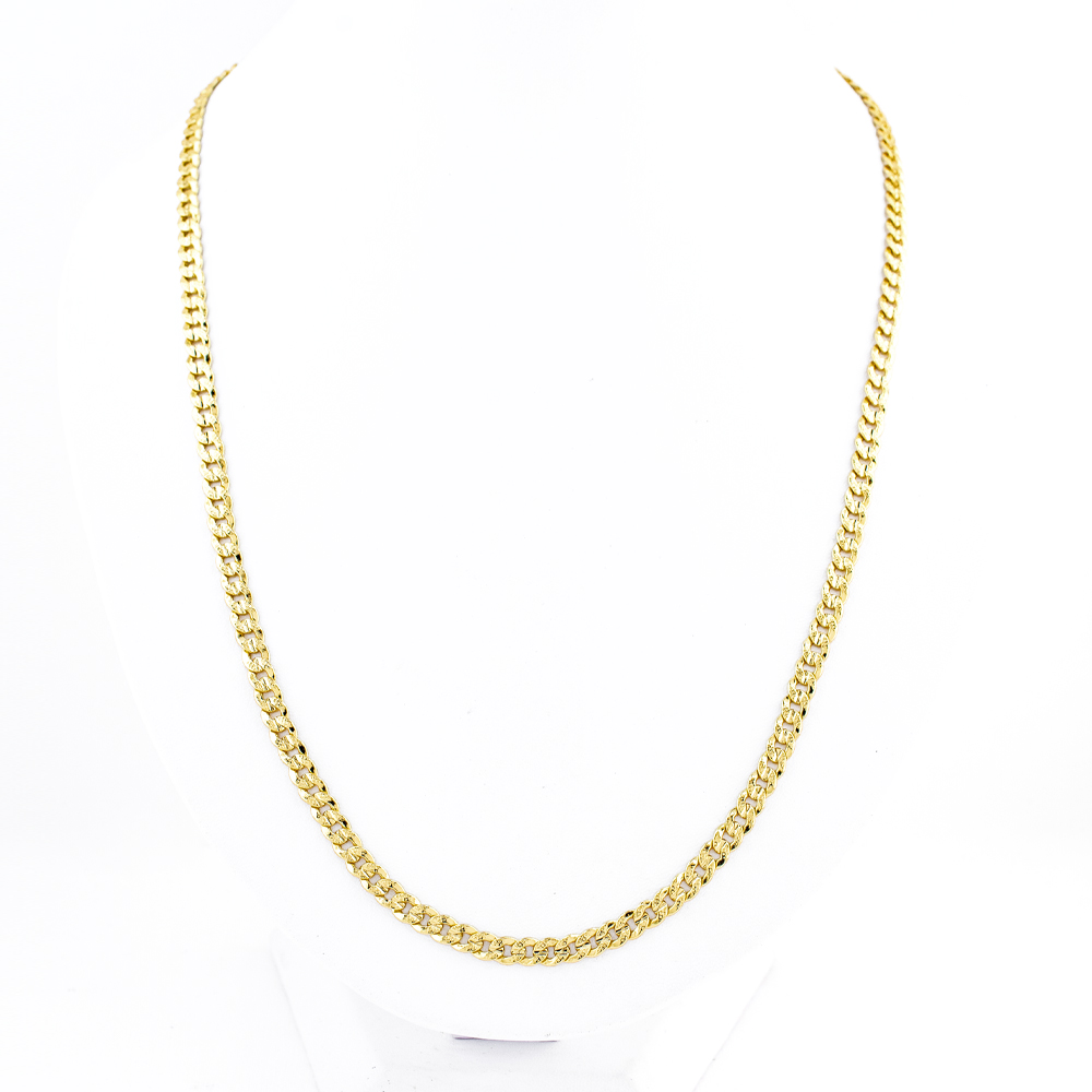 Foto 4 pulgar | Cadena Barbada The Golden Store Chapa De Oro 18k