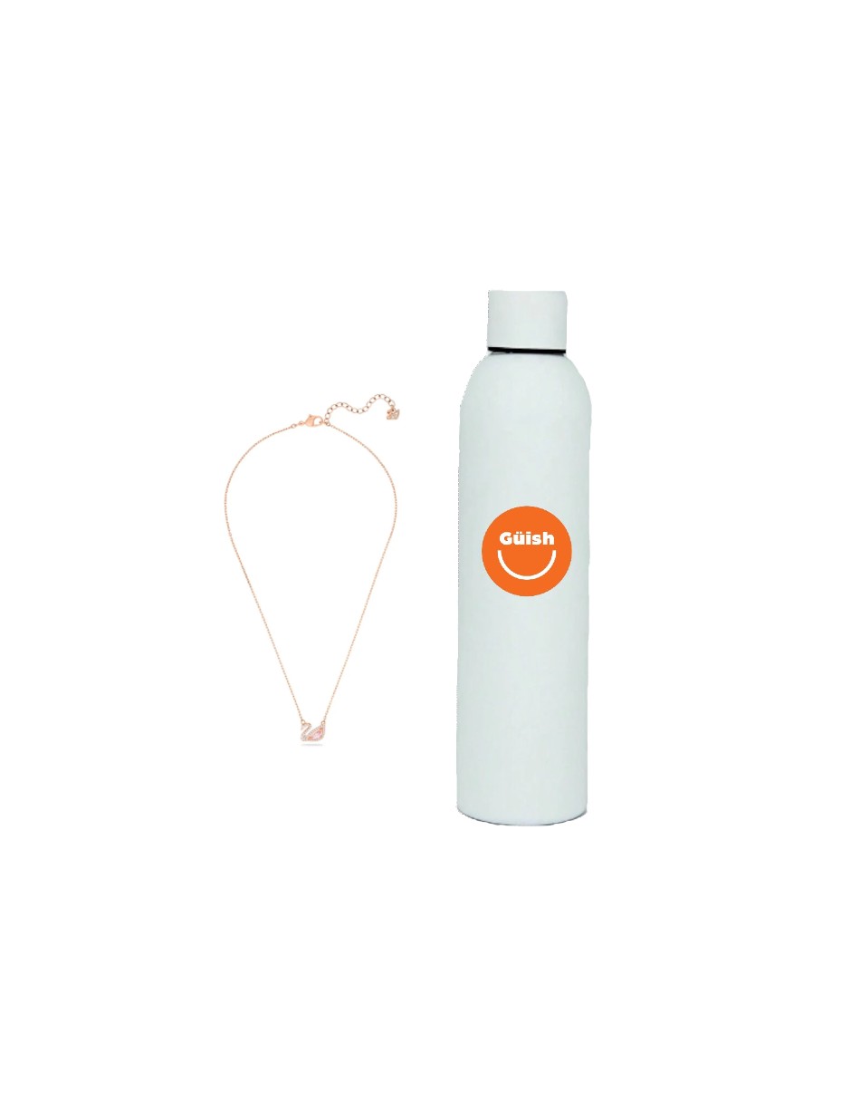 Foto 1 | Collar De Cisne Plata + Termo De Agua Güish