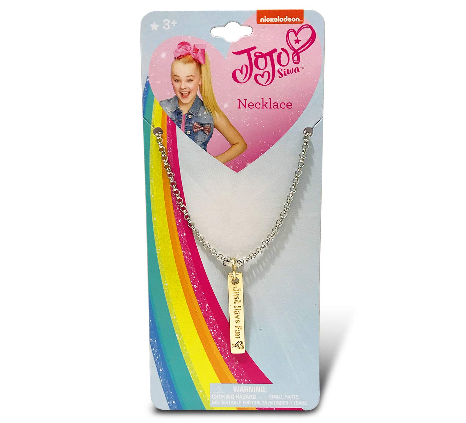 Foto 2 pulgar | Collar Jojo Siwa Just Have Fun Con Lingote Dorado Estampado - Venta Internacional.