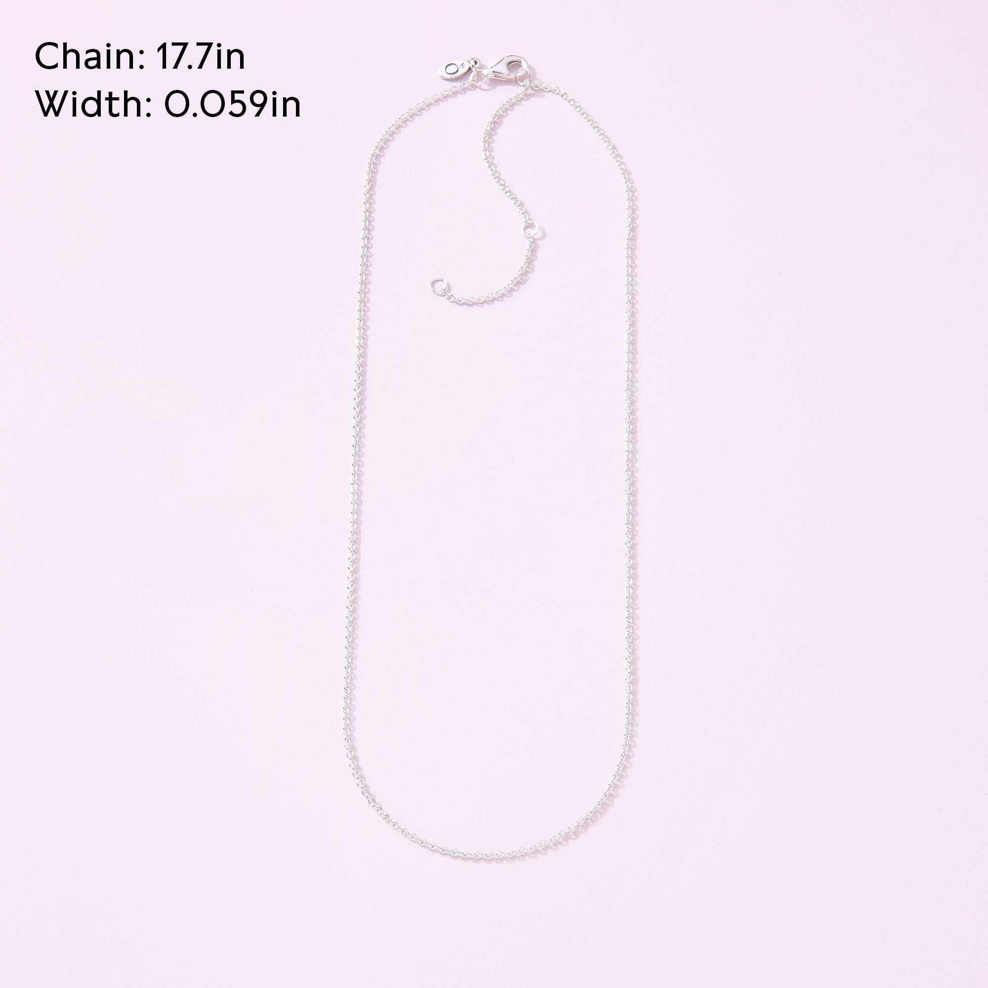 Foto 7 pulgar | Collar De Cadena Tipo Cable Pandora Classic, Plata De Ley, 45 Cm - Venta Internacional.