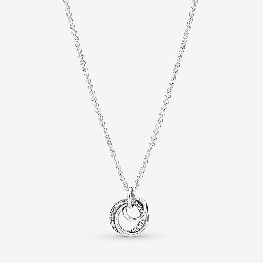 Foto 3 pulgar | Collar De Plata De Ley Pandora Family Always Circuled - Venta Internacional.