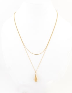 Foto 1 | Collar Doble Con Dije Esférico The Golden Store Chapa De Oro 18k