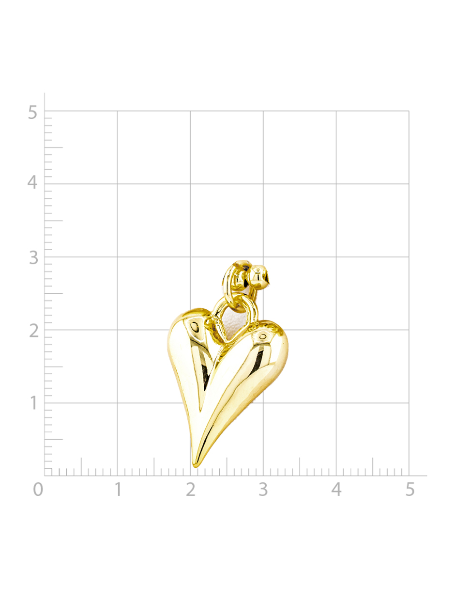 Foto 4 pulgar | Collar Diseño Bambú Con Dije Corazón The Golden Store Chapa De Oro 18k