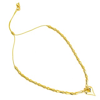 Foto 4 | Collar Diseño Bambú Con Dije Corazón The Golden Store Chapa De Oro 18k