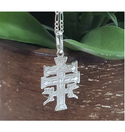 Foto 4 | Dije Xtellar De Cruz De Caravaca Plata Ley .925 Incluye Cadena