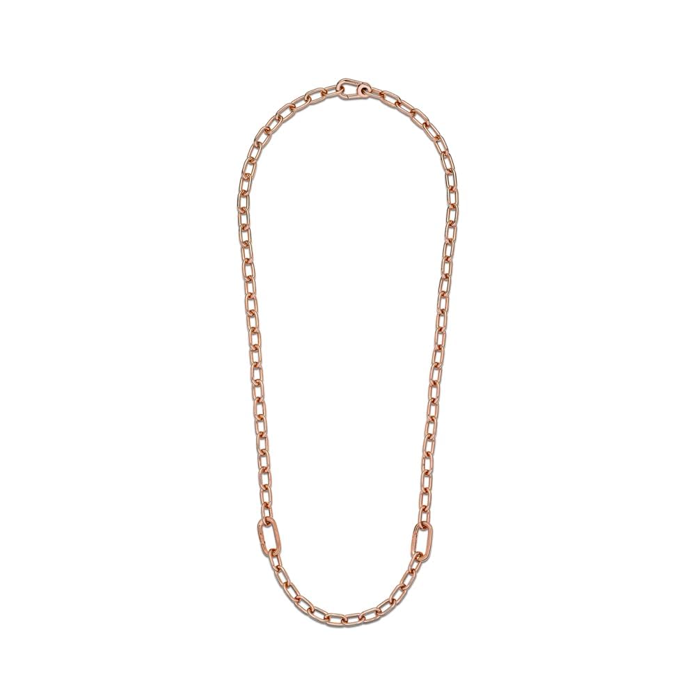 Foto 4 pulgar | Collar Pandora Me, Cadena De Eslabones Pequeños, Chapada En Oro Rosa De 14 Quilates - Venta Internacional.