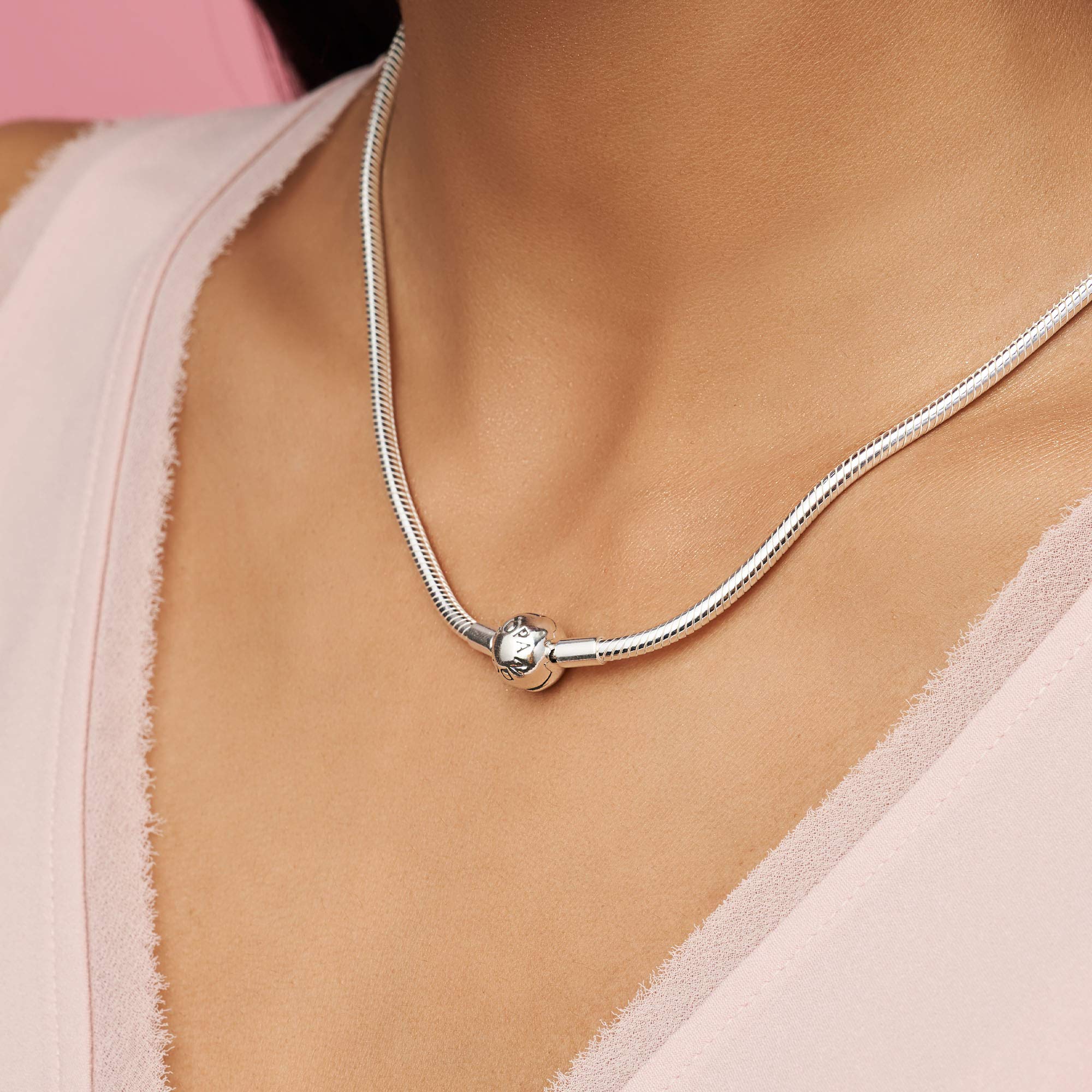 Foto 5 | Collar Pandora Classic Con Forma De Cadena Con Forma De Serpiente En Plata De Ley - Venta Internacional.