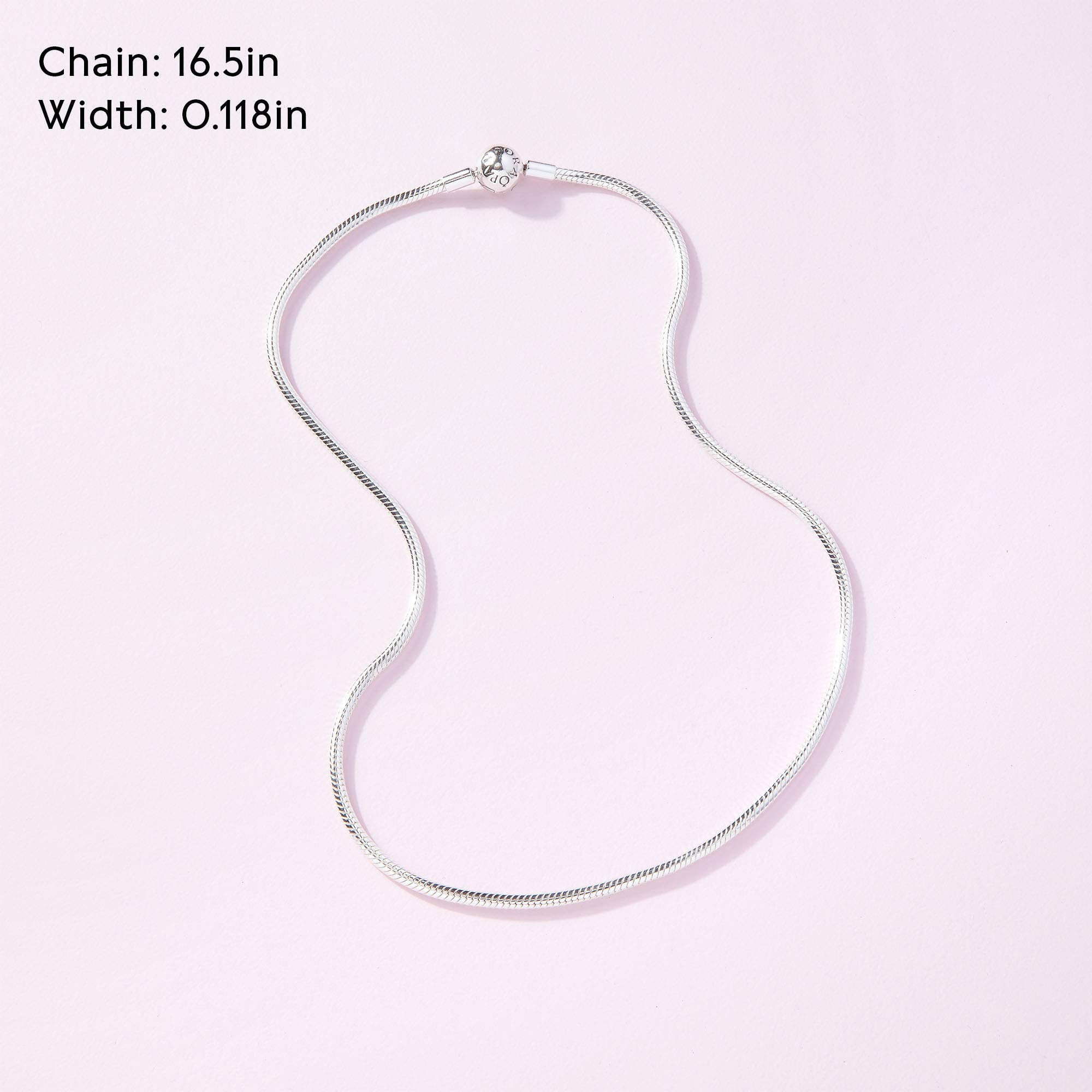 Foto 7 pulgar | Collar Pandora Classic Con Forma De Cadena Con Forma De Serpiente En Plata De Ley - Venta Internacional.
