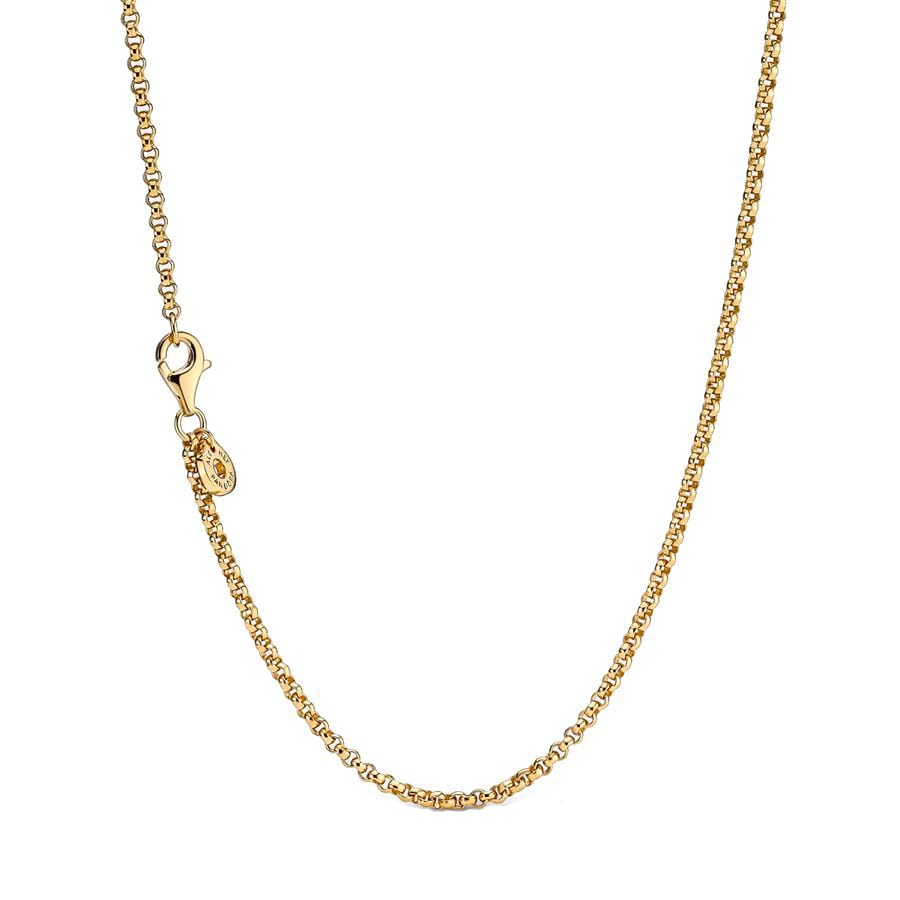 Foto 3 pulgar | Collar Pandora Rolo Chain Chapado En Oro Brillante De 14 Quilates Con Caja De Regalo - Venta Internacional.