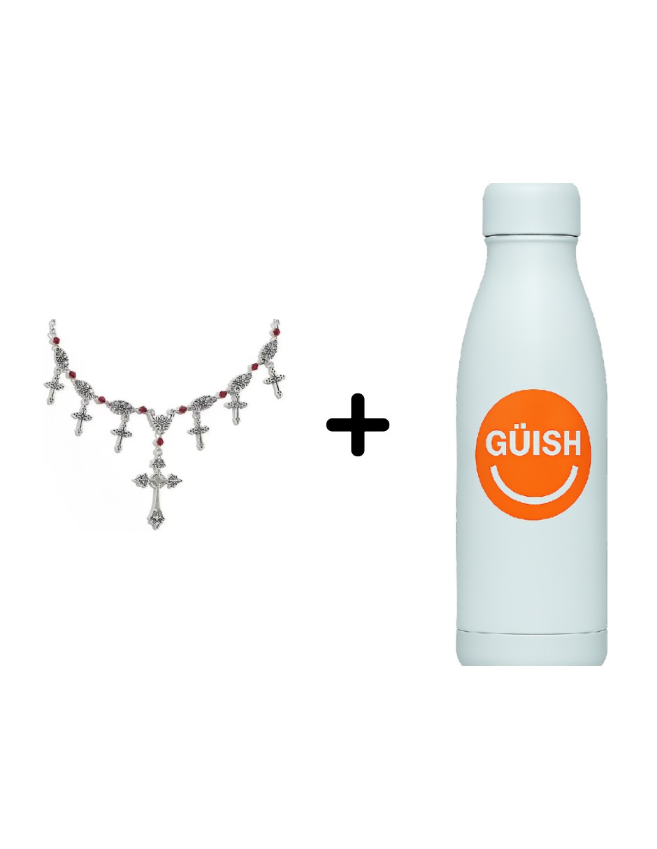 Foto 1 | Collar Punk De La Cruz + Gratis Termo Güish De Regalo