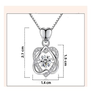 Foto 2 | Collar De Corazón Plata 925 Mujer+ Pendientes Y Pulsera,4en1 Belug Plata