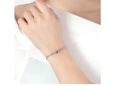 Foto 4 | Collar Xtellar Y Pulsera De Plata 925 Corazón Alas Ángel Para Mujer