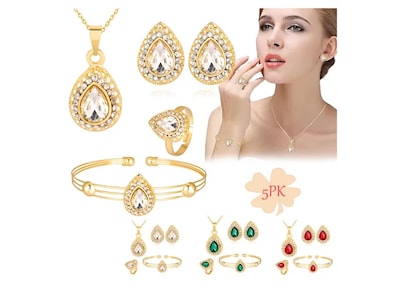 Foto 1 | Conjunto Xtellar De Joyas Para Mujer Collar+aretes + Pulsera+anillo