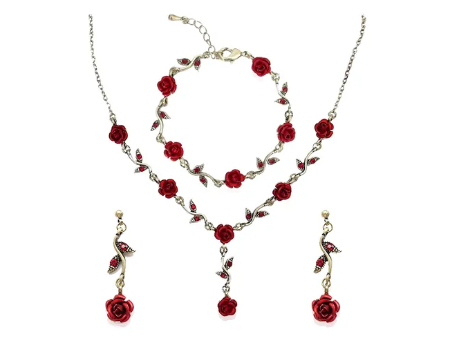 Foto 2 pulgar | Conjunto Xtellar De Joyas Para Mujer Collar Y Aretes Y Pulsera